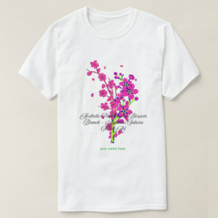 Camiseta Ramo de Cerejeira Rosa Estética 