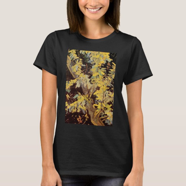 Camiseta Ramos de Acácia Floridos por Vincent van Gogh (Frente)