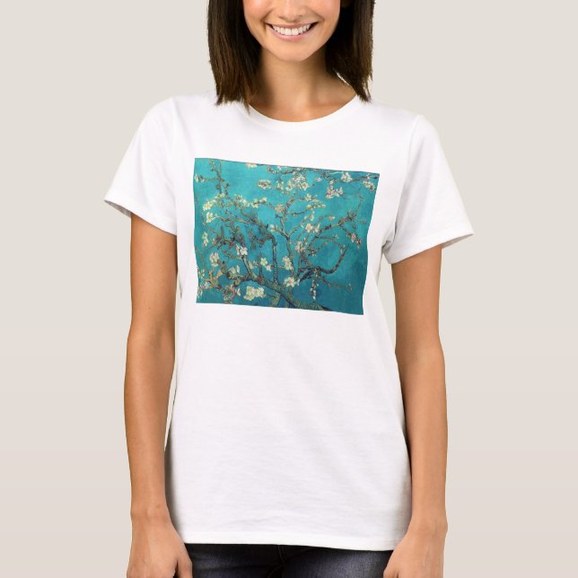 Camiseta Ramos de Van Gogh com flor da amêndoa (Frente)
