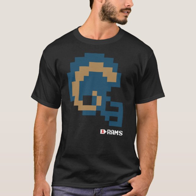 Camiseta Rams Throwback Tecmo Bowl Helmet T-Shirt (Frente)