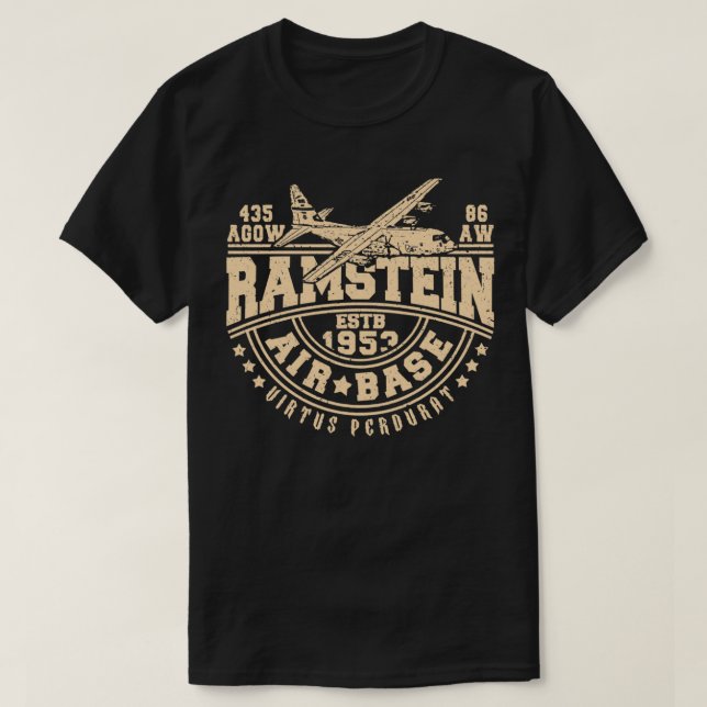 Camiseta Ramstein Air Base USAF Renânia-Palatinado (Frente do Design)