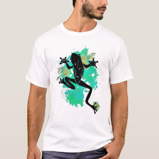 Camiseta Rana Silvestre en Acuarela–Arte Natural en Tonos