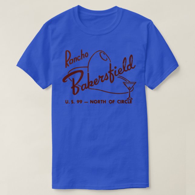 Camiseta Rancho Bakersfield - Estética do Meio século Retro (Frente do Design)