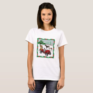 Camiseta Rancho de Fazenda Ocidental Cavalo Vermelho ATV Cã
