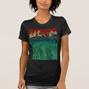 Camiseta Rancho de Patrick, Chico, CA (no vermelho e no