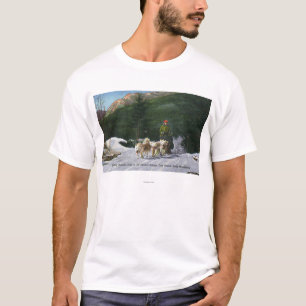 Camiseta Rancho do cão Eskimo de Ed Clark, Dogsledding