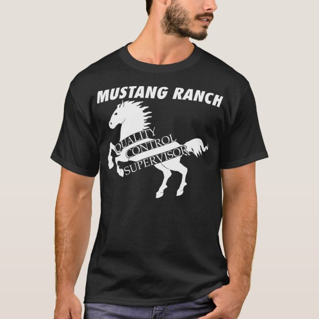 Camiseta Rancho do mustang - supervisor do controle da (Frente)
