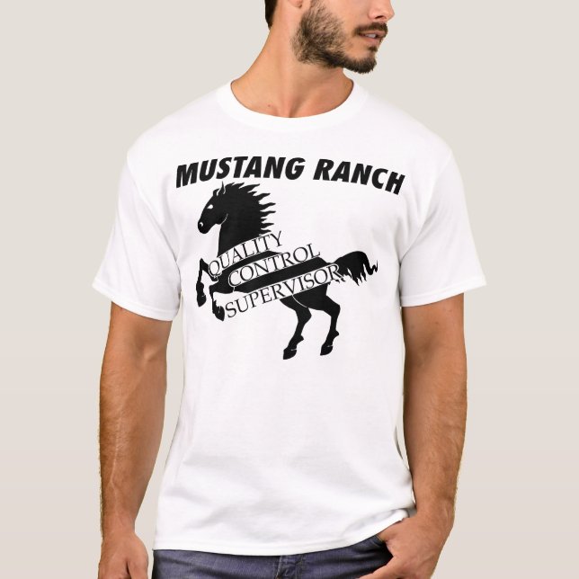 Camiseta Rancho do mustang - supervisor do controle da (Frente)