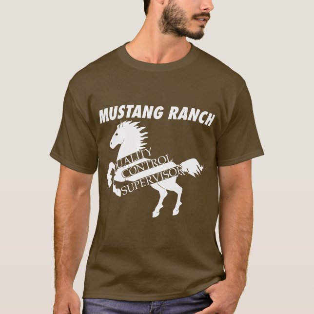 Camiseta Rancho do mustang - supervisor do controle da (Frente)