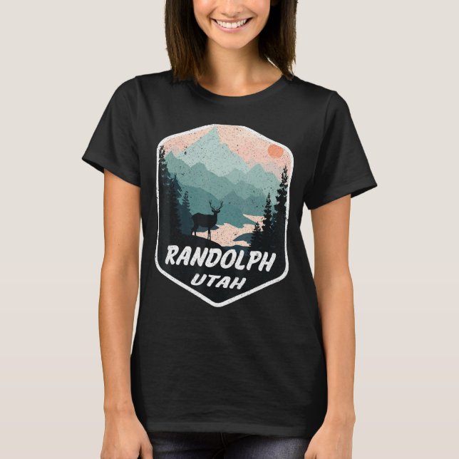 Camiseta Randolph Utah Ut Montanhas Hike Hiking Souvenir (Frente)