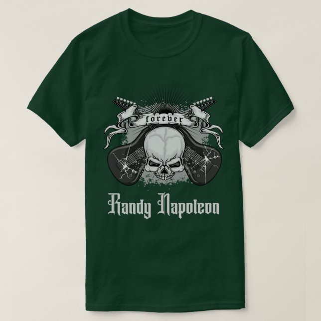 Camiseta randy napoleon guitaris para sempre (Frente do Design)
