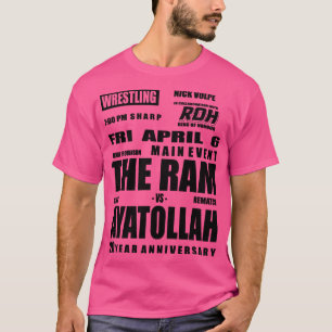 Camiseta Randy o Ram VS o Ayatollah do Wrestler