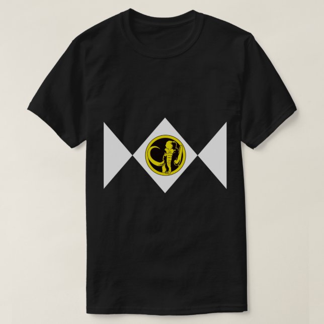 Camiseta Ranger Preto MMPR com Moedas (Frente do Design)