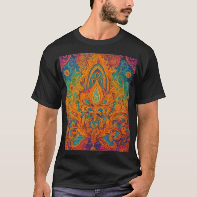 Camiseta rangoli T-Shirt indiano (Frente)
