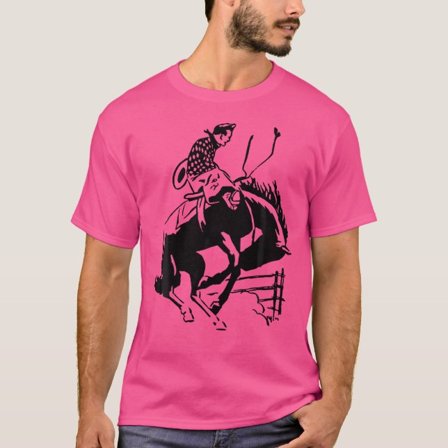 Camiseta Ranhura do Wrangler Ocidental do Cowboy Rodeo (Frente)