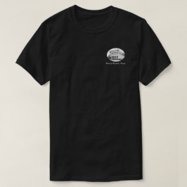 Camiseta Ranhura Oval Preta e Branca