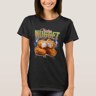 Camiseta Rap de Contrabando Frango Nugget Engraçado Vintage