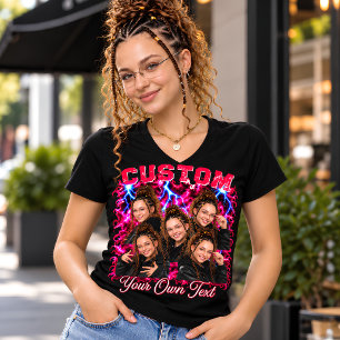 Camiseta Rap de Foto Personalizada 90s