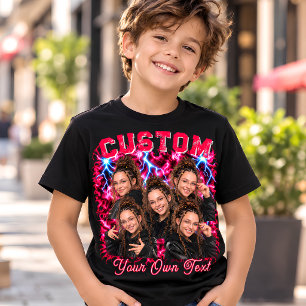 Camiseta Rap de Foto Personalizada anos 90