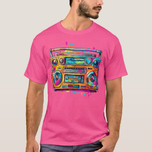 Camiseta Rap Hip Hip Do Anos 80 Blaster Do Ghetto 90