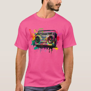 Camiseta Rap Hip Hip Do Anos 80 Blaster Do Ghetto 90