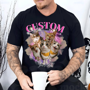 Camiseta Rap Personalizado de Retrô Vintage Engraçado