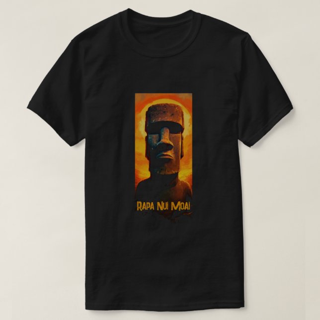 Camiseta Rapa Nui Moai (Frente do Design)