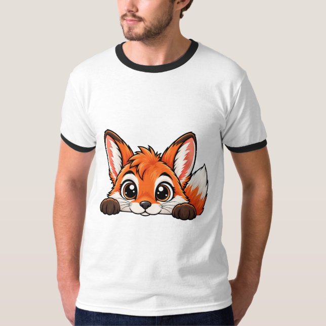 Camiseta Rapariga adorável da Raposa (Frente)