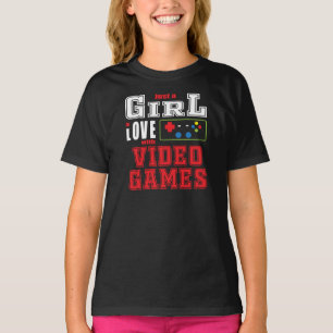 Camiseta Rapariga ama Videos games