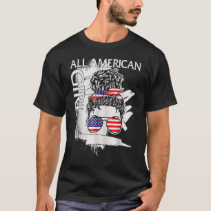 Camiseta Rapariga Americana 4 De Julho Meninas Adolescentes