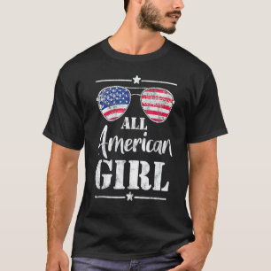 Camiseta Rapariga Americana 4 De Julho Meninas Adolescentes