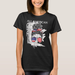 Camiseta Rapariga Americana 4 De Julho Meninas Adolescentes