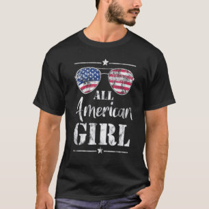 Camiseta Rapariga Americana 4 De Julho Meninas Adolescentes