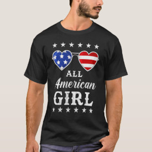 Camiseta Rapariga Americana 4 De Julho Meninas Adolescentes
