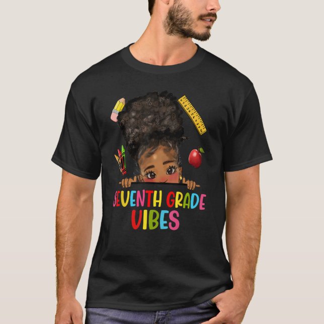 Camiseta Rapariga Americana Africana de Volta no 7º ano (Frente)