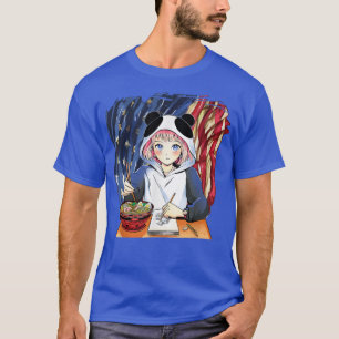 Camiseta Rapariga Americana de Animação Patriótica Desenhan