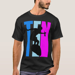 Camiseta Rapariga Andando Onda 10ª Surfe Rosa De Aniversári