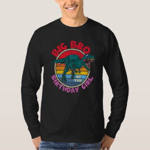 Camiseta Rapariga Aniversário I Big Bro Tyrannosaurus Rex I