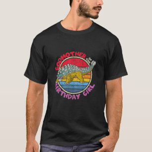Camiseta Rapariga Aniversário I Madrinha I Ankylosaurus I F