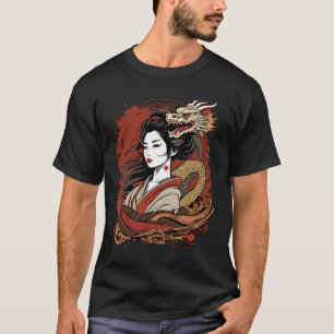 Camiseta Rapariga Asiática Dragão chinês