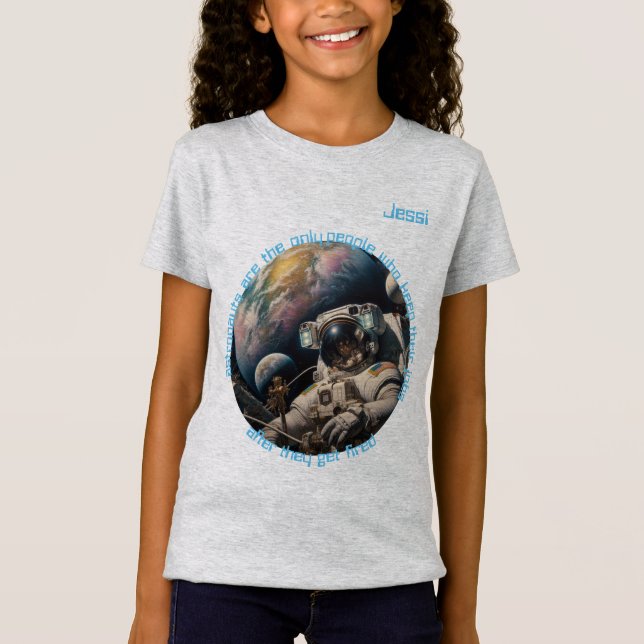 Camiseta Rapariga Astronauta (Frente)