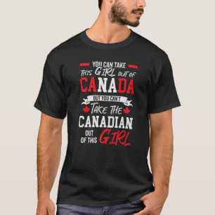 Camiseta Rapariga canadense de raízes canadenses orgulhosas