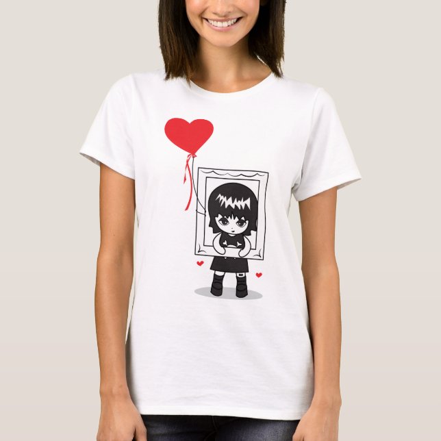 Camiseta Rapariga com balão vermelho (Frente)