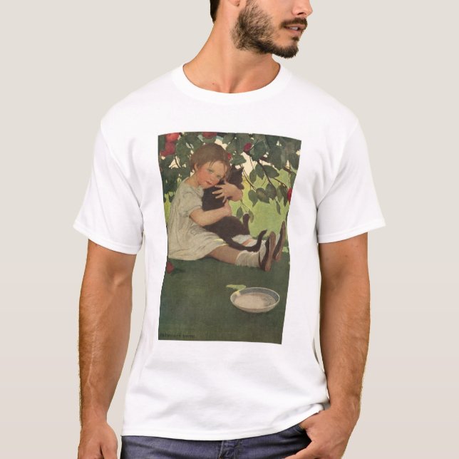 Camiseta Rapariga com Kitten (Frente)