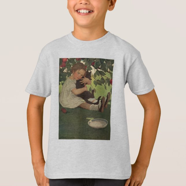 Camiseta Rapariga com Kitten (Frente)