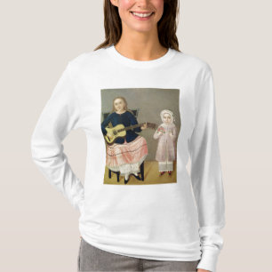Camiseta Rapariga com uma guitarra e uma criança com a