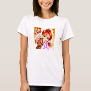 Camiseta Rapariga Com Urso De Teddy