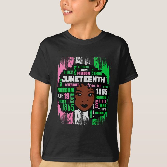 Camiseta Rapariga Cuta Aka 19 Tee Black History America (Frente)