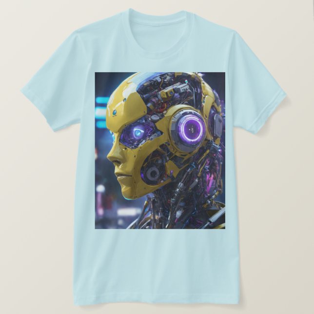 Camiseta Rapariga da IA: O Futuro Fashionista (Frente do Design)