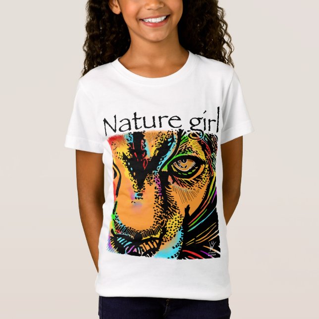 Camiseta Rapariga da natureza (Frente)